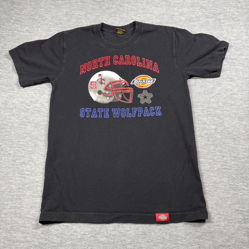 Dickies T-Shirt Mens Small Black North Carolina State Wolfpack Football Short Sl